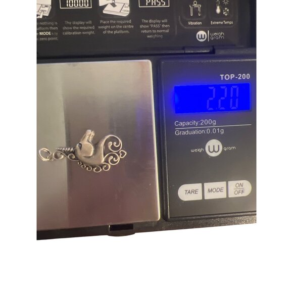 Vintage Sterling Silver Unicorn Head Pendant Charm Openwork Estate 2.2g 1.25" - Picture 6 of 6